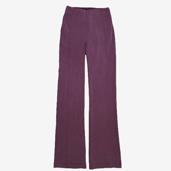 Lululemon Ribbed Softstreme Flare Pants Garnet Red 2 High Rise Lounge Yoga - Picture 5 of 16